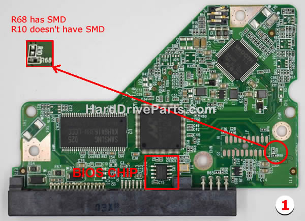 2060-701640-002 Trasferire BIOS Scheda Logica HDD WD