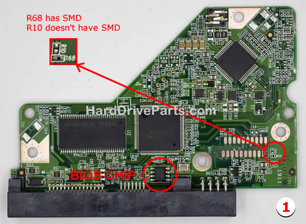 2060-771640-003 Trasferire BIOS Scheda Logica HDD WD
