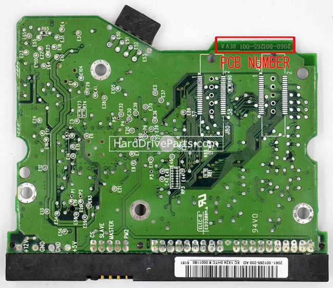 Western Digital WD1600JB Scheda Elettronica 2060-001265-001