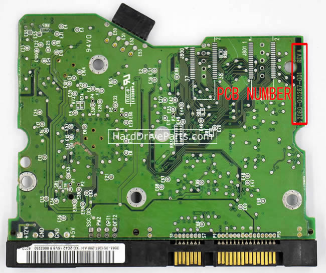 Western Digital WD1600JD Scheda Elettronica 2060-001267-001