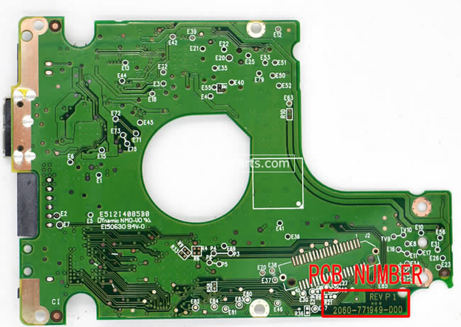 Western Digital WD5000LMVW Scheda Elettronica 2060-771949-000