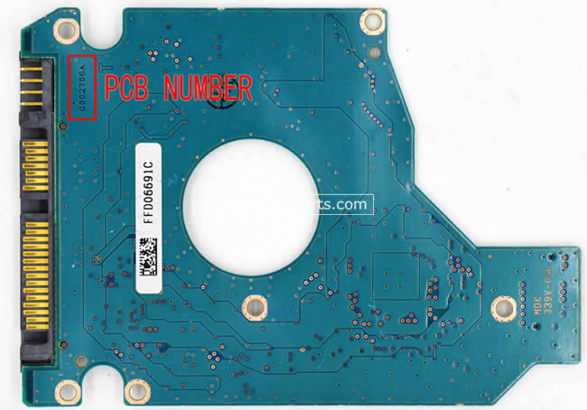 Toshiba MK1665GSXV Hard Disk Scheda Elettronica G002706A