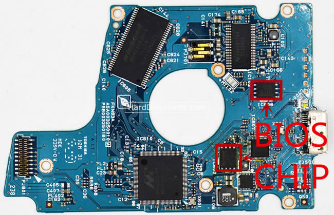 Toshiba MQ01UBD100 Scheda Elettronica G003250A