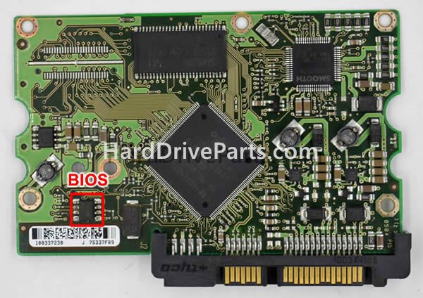 Scambia il chip del bios su 100337233 Scheda Elettronica Hard Disk Seagate