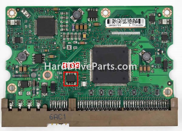 Scambia il chip del bios su 100383767 Scheda Elettronica Hard Disk Seagate