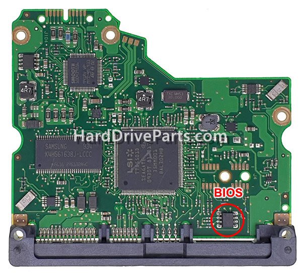 Scambia il chip del bios su 100466824 Scheda Elettronica Hard Disk Seagate