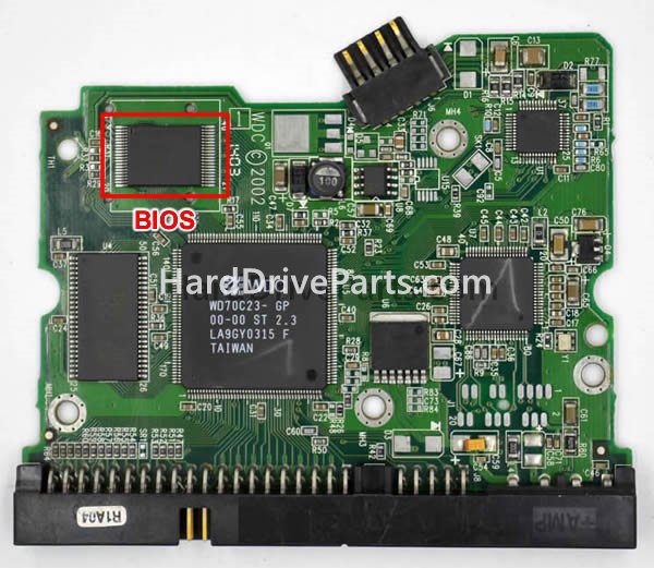 Scambia il chip del bios su 2060-001129-001 Scheda Elettronica Hard Disk WD