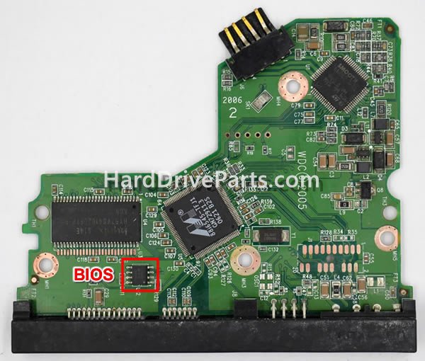 Scambia il chip del bios su 2060-701335-005 Scheda Elettronica Hard Disk WD