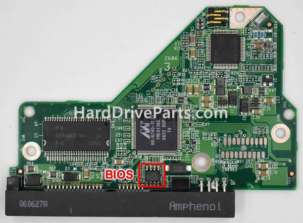 Scambia il chip del bios su 2060-701444-002 Scheda Elettronica Disco Rigido WD