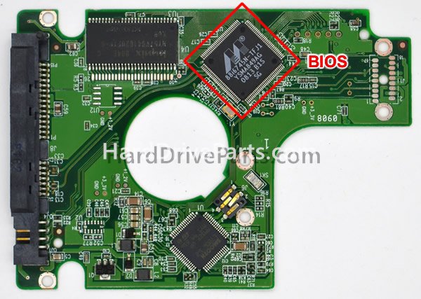 Scambia il chip del bios su 2060-701499-000 Scheda Elettronica Hard Disk WD