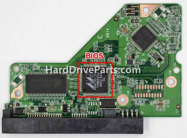 Scambia il chip del bios su 2060-701552-003 Scheda Elettronica Hard Disk WD