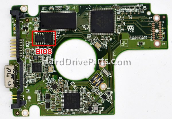 Scambia il chip del bios su 2060-771814-001 Scheda Elettronica Hard Disk WD