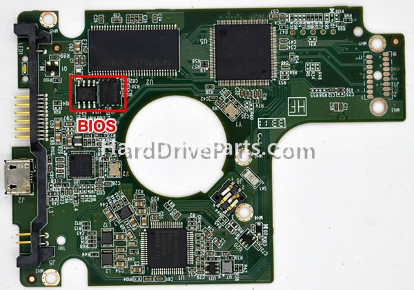 Scambia il chip del bios su 2060-771817-001 Scheda Elettronica Hard Disk WD