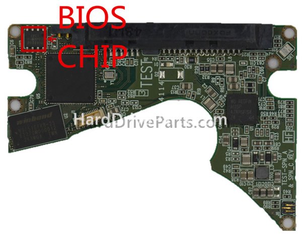Scambia il chip del bios su 2060-800036-000 Scheda Elettronica Hard Disk WD