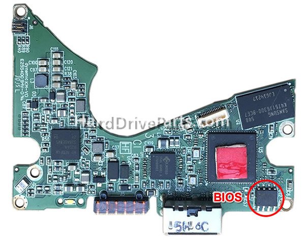 Scambia il chip del bios su 2060-800041-000 Scheda Elettronica Hard Disk WD