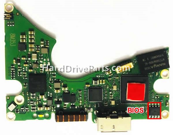 Scambia il chip del bios su 2060-800041-003 Scheda Elettronica Hard Disk WD