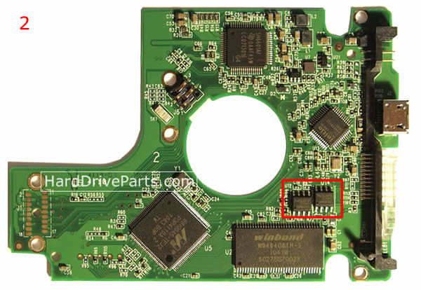 WD WD1600BMVV Scheda Elettronica PCB 2060-701675-004